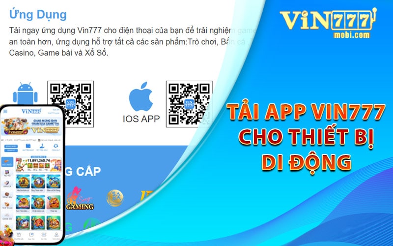 Cách tải app VIN777 cho thiết bị di động